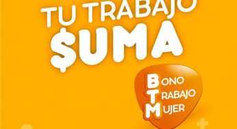 Desde las 12 horas de hoy se está realizando el pago mensual del Bono al Trabajo de la Mujer