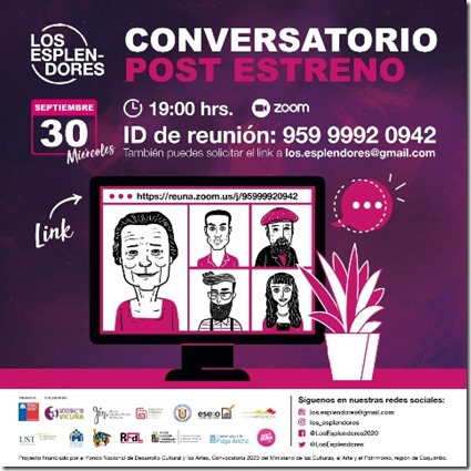 cuarta charla los esplendores fondart CONVERSATORIO