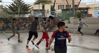 Jóvenes de La Antena participan activamente de taller de fútbol del Mindep IND
