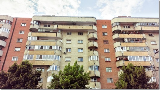 A soviet residential building in poor condition in Cluj-Napoca, Romania