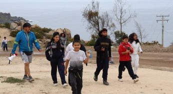 Estudiantes de la Escuela Tomasa Olivares vivieron experiencia del senderismo en la Pampilla de Coquimbo