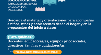 Mineduc pone a disposición de las comunidades educativas afectadas por incendios material de apoyo socioemocional