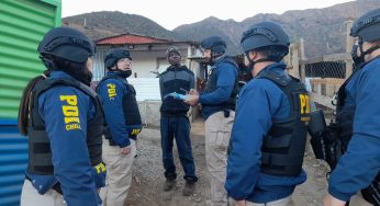 PDI desarrolló operativo masivo en campamento El Consuelo, comuna de Salamanca
