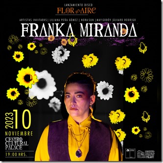 AFICHE Lanzamiento Flor del Aire Franka Miranda