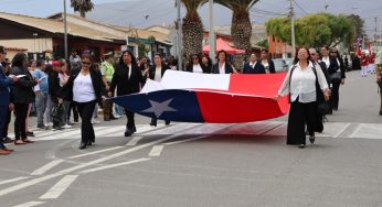 Con una alta participación comunitaria se desarrolló el acto cívico y desfile en conmemoración de los 166 años de Los Vilos