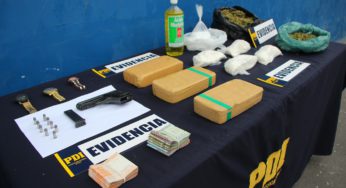 Dos detenidos, armamento, municiones y diversas drogas dejan operación de PDI y Fiscalía en Coquimbo