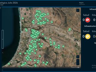 Mapa digital del visor territorial SNIT mostrando zonas de riesgo por sistema frontal