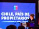 La ministra de Bienes Nacionales Catalina Parot durante la Cuenta Pública Participativa en Tomé.
