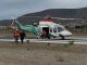Helicóptero de rescate operando en zona rural afectada por aluviones en Los Vilos