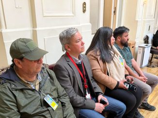 El alcalde de Los Vilos Christian Gross durante su intervención en la Comisión de Medio Ambiente del Senado por el caso El Mauro