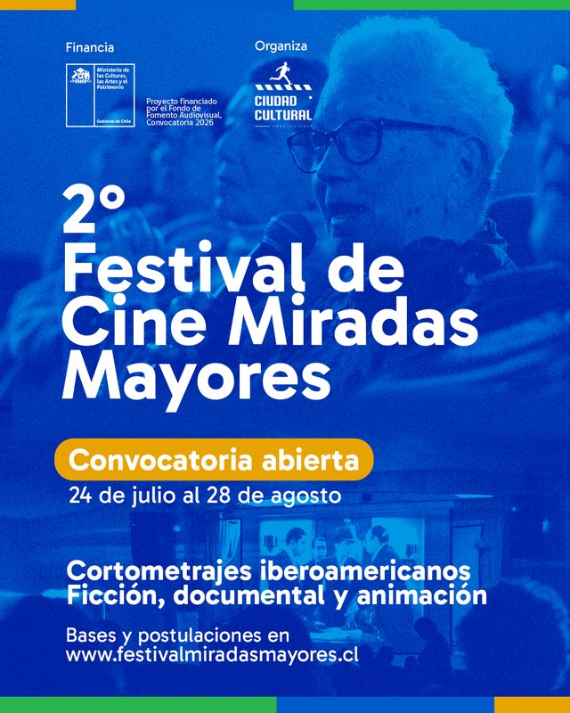 Cartel promocional del 2° Festival de Cine Miradas Mayores dedicado a la temática de la vejez