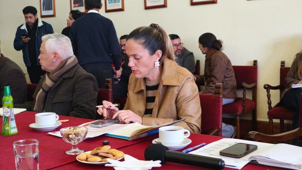 Autoridades revisando las labores de reconstrucción tras el temporal en La Serena