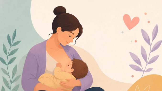 Madre amamantando a su bebé recibiendo apoyo profesional y acompañamiento emocional