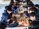 Estudiantes participando en la Liga de Ajedrez del SLEP Puerto Cordillera en Coquimbo