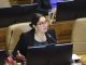 La diputada Nathalie Castillo expresando su rechazo a la visita de parlamentarias republicanas al penal de Huachalalume