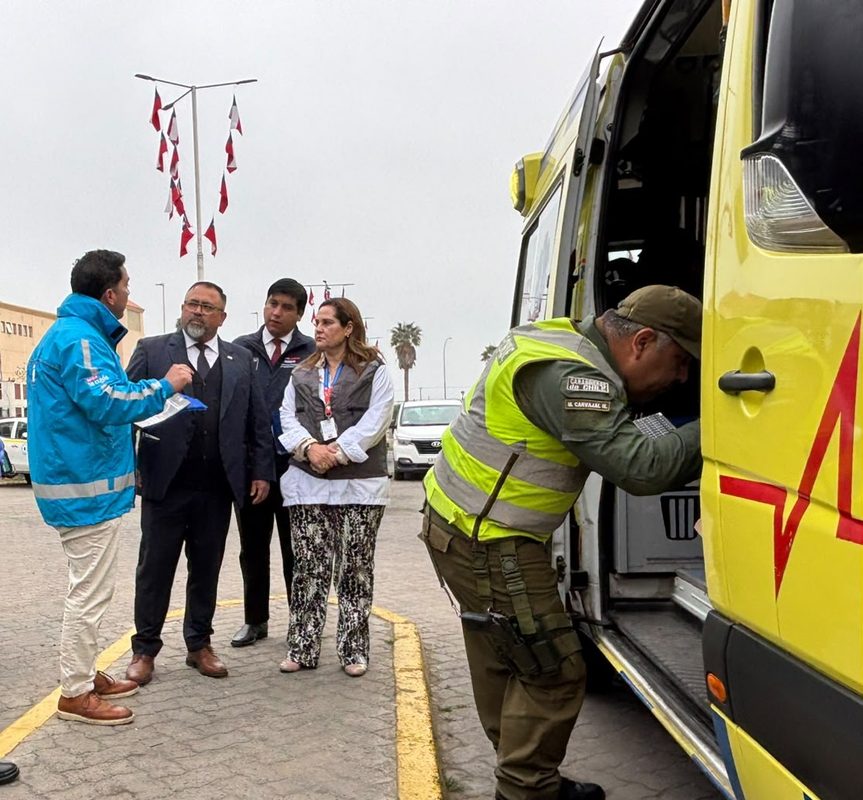 Autoridades regionales supervisando las medidas de seguridad durante las Fiestas Patrias en la región de Coquimbo.