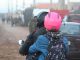 Personal policial realizando controles de identidad y migratorios en el asentamiento La Varilla de La Serena