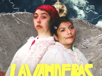 Actrices en escena representando la obra Lavanderas de la Candelaria en La Serena