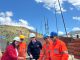 Autoridades y vecinos de Combarbalá durante la ceremonia de inicio de obras financiadas por el Royalty Minero.