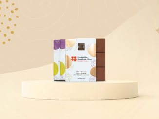 Set de barras de chocolate La Fête Chocolat como parte de la campaña solidaria de Fundación Nuestros Hijos contra el cáncer infantil.