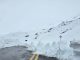 Maquinaria realizando labores de despeje de nieve en la alta cordillera de la Ruta 41-CH hacia Argentina