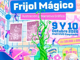 Creadores y asistentes en el Festival Frijol Mágico de ilustración y narrativa gráfica en Coquimbo