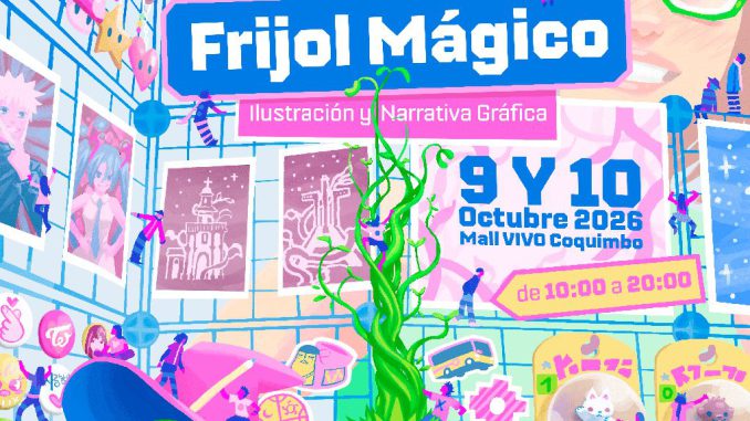 Creadores y asistentes en el Festival Frijol Mágico de ilustración y narrativa gráfica en Coquimbo