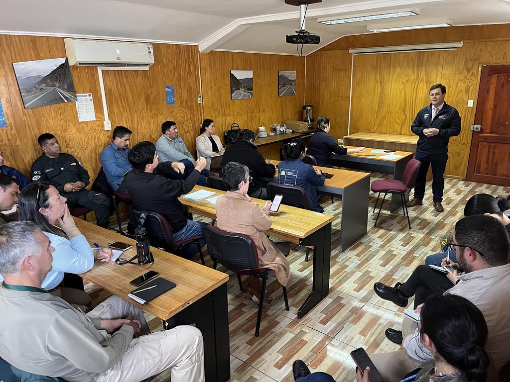 Reunión del COGRID en la provincia de Choapa para coordinar medidas preventivas ante el sistema frontal.
