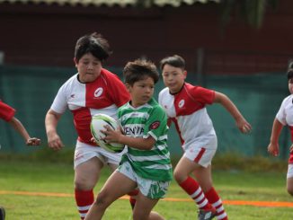 Nenes y jóvenes participando en el Festival de Rugby Legado Cóndor en canchas de La Serena