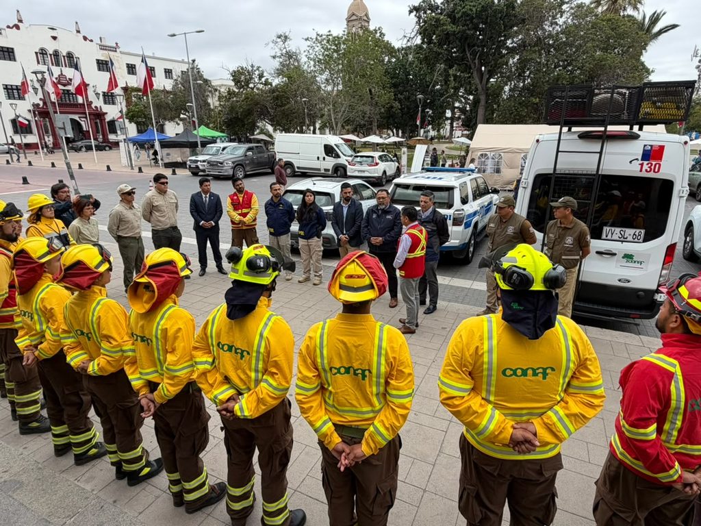 Despliegue de brigadas y recursos para el combate de incendios forestales en la Región de Coquimbo.