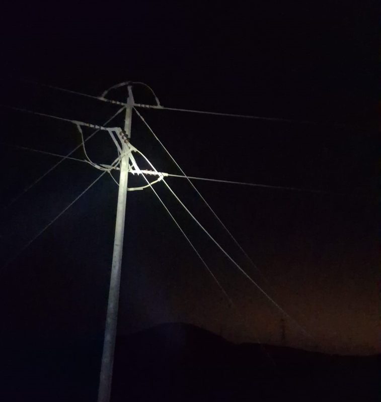 Postes de luz dañados y cables robados en la Ruta 5 sector Guanaqueros Coquimbo