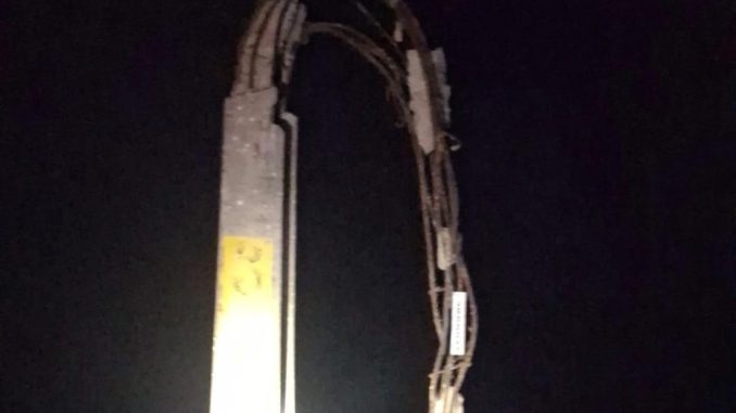 Postes de luz dañados y cables robados en la Ruta 5 sector Guanaqueros Coquimbo